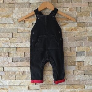 Joe Fresh Black Kids Overalls with Red Cuffs